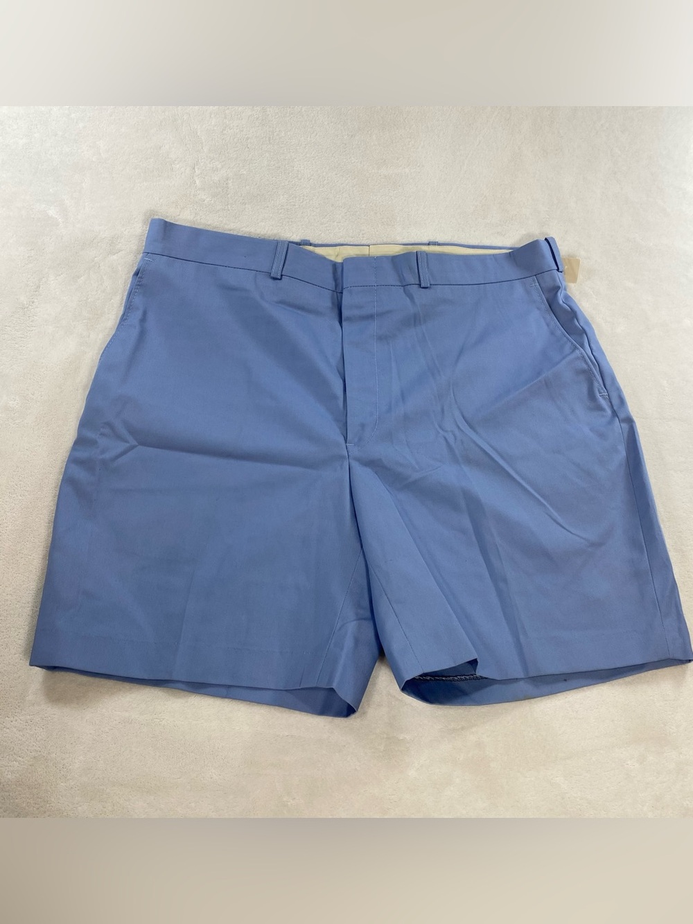 Simpsons Hunt Club Men's 36 Blue Flat Front Golf Chino Shorts 70s 1978 Vintage